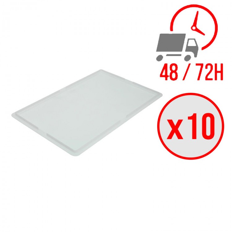 Couvercle pour bac à pâtons GN536, GN537 et GN538 / 600 x 400 mm / x 10 Unités