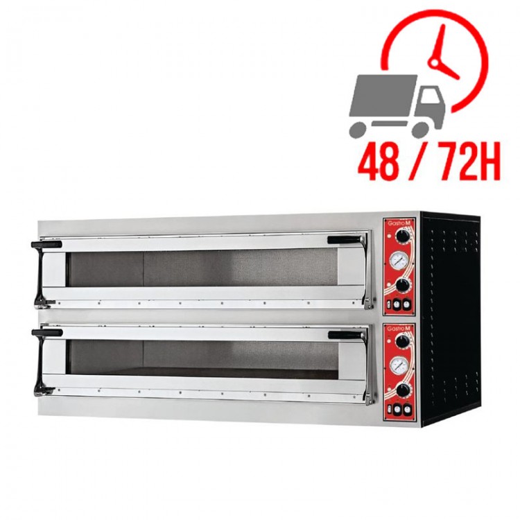 Four à pizza électrique 6 + 6 x 35 cm (largeur) - 18kW - 400V / GASTRO M