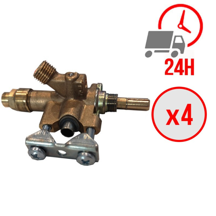 Lot de 4 robinets de gaz pour machine à kebab ARCHWAY