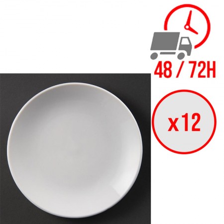 Assiettes plates rondes (Ø180 mm) / x12 / Olympia