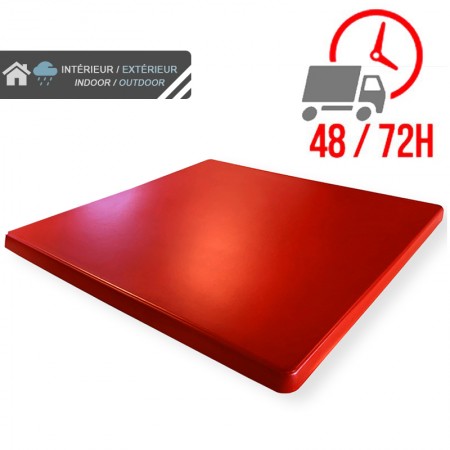 Plateau de table 60x60 cm stratifié - Rouge / GOLDINOX