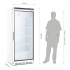 Réfrigérateur blanc 600 L / 1 porte vitrée