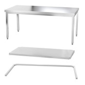 Table inox 1800 x 600 mm avec renfort PREMIUM / GOLDINOX