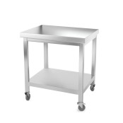 Table inox 600 x 600 mm avec renfort sur roulettes / GOLDINOX | Enlèvement entrepôt