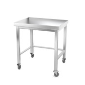 Table inox 600 x 600 mm avec renfort sur roulettes / GOLDINOX | Enlèvement entrepôt