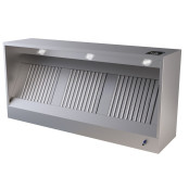 Hotte caisson 1800 x 950 x 520 mm avec moteur, variateur, éclairage, filtre et robinet de vidange / GOLDINOX