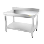 Table inox soubassement 1000 x 500 mm adossée / GOLDINOX