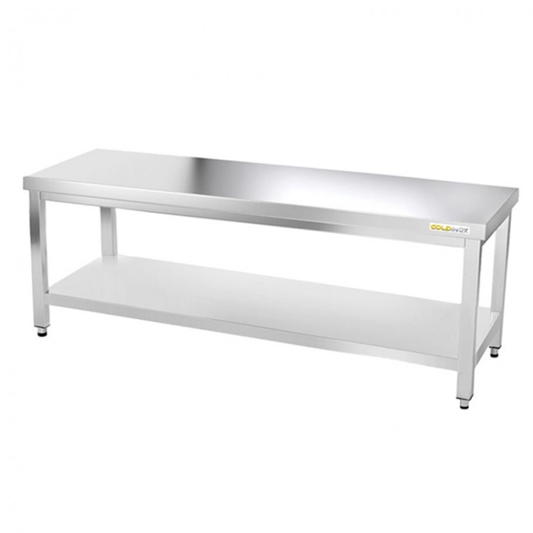 Table inox soubassement 2000 x 600 mm / GOLDINOX