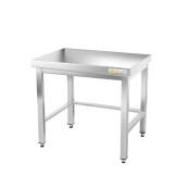 Table inox soubassement 500 x 500 mm avec renfort / GOLDINOX