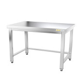 Table inox soubassement 1000 x 500 mm avec renfort / GOLDINOX