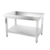 Table inox soubassement 1000 x 500 mm avec renfort / GOLDINOX