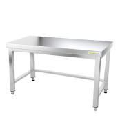 Table inox soubassement 1400 x 500 mm avec renfort / GOLDINOX