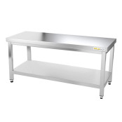 Table inox soubassement 1400 x 500 mm avec renfort / GOLDINOX