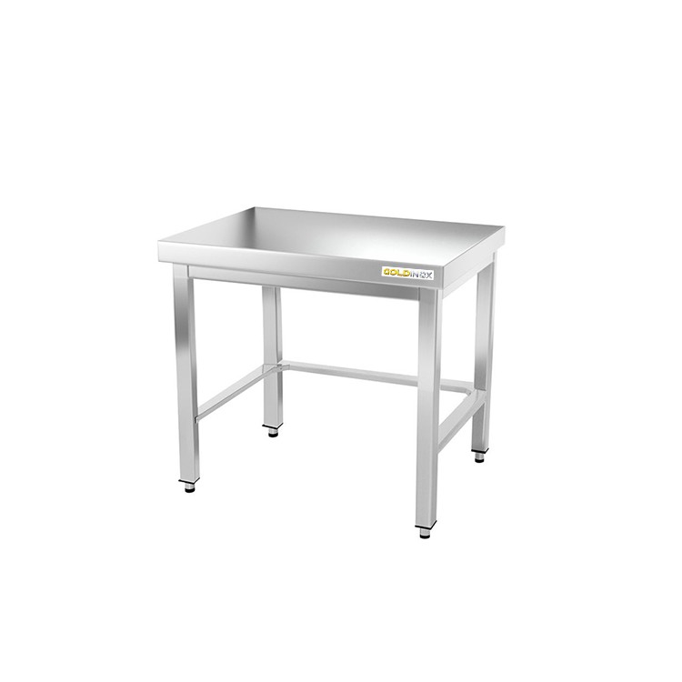 Table inox soubassement 700 x 600 mm avec renfort / GOLDINOX