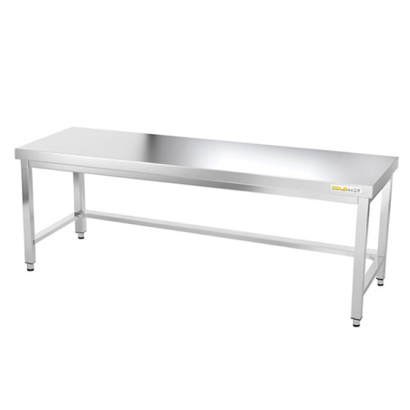 Table inox soubassement 1800 x 600 mm avec renfort / GOLDINOX