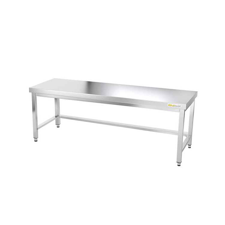 Table inox soubassement 1800 x 600 mm avec renfort / GOLDINOX