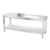 Table inox soubassement 1800 x 600 mm avec renfort / GOLDINOX