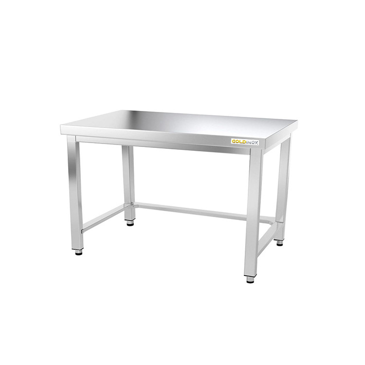 Table inox soubassement 1200 x 600 mm avec renfort / GOLDINOX