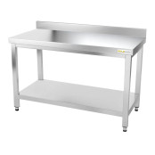 Table inox 1400 x 500 mm adossée / GOLDINOX