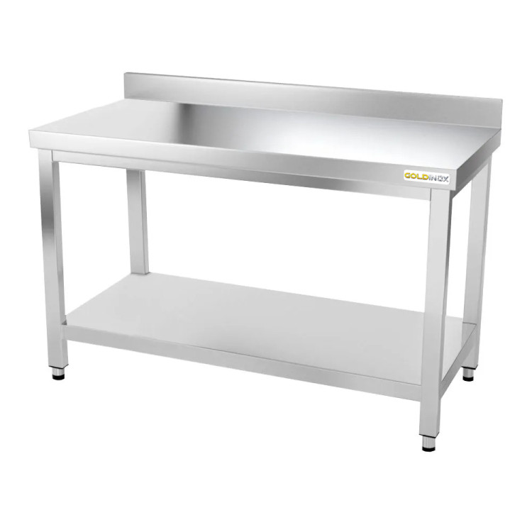 Table inox 1500 x 500 mm adossée / GOLDINOX