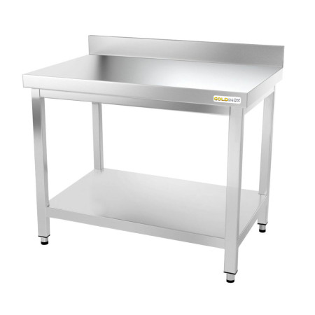 Table inox 1000 x 600 mm adossée PREMIUM / GOLDINOX