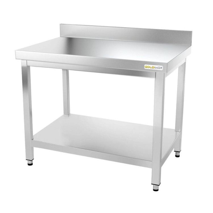 Table inox 1200 x 700 mm adossée PREMIUM / GOLDINOX 