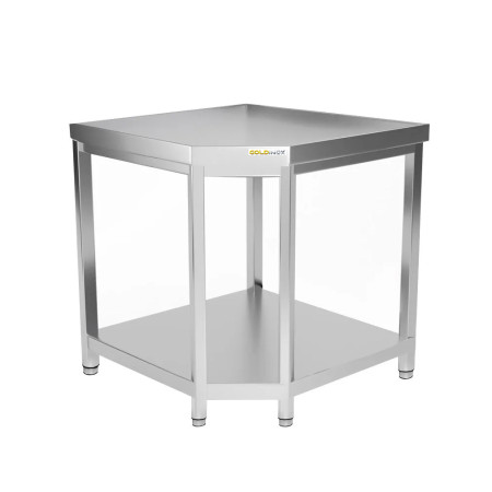 Table inox d'angle 1000 x 700 mm / GOLDINOX