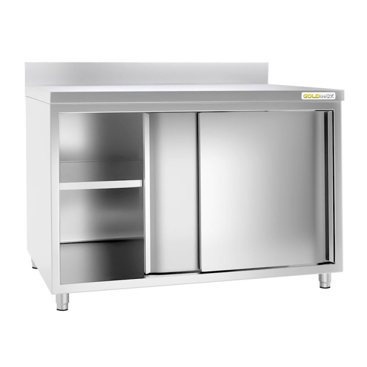 Meuble bas inox 1200 x 800 mm adossée / GOLDINOX