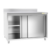 Meuble bas inox 1400 x 800 mm adossée / GOLDINOX