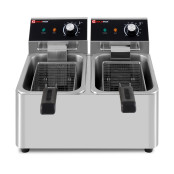 Friteuse électrique à poser professionnelle 4 + 4 Litres (230V) IDEAL - GOLDINOX
