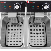Friteuse électrique à poser professionnelle 4 + 4 Litres (230V) IDEAL - GOLDINOX