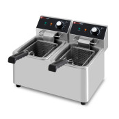 Friteuse électrique à poser professionnelle 4 + 4 Litres (230V) IDEAL - GOLDINOX