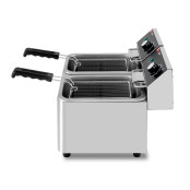 Friteuse électrique à poser professionnelle 4 + 4 Litres (230V) IDEAL - GOLDINOX