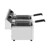 Friteuse électrique à poser professionnelle 4 + 4 Litres (230V) IDEAL - GOLDINOX
