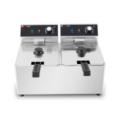Friteuse électrique à poser professionnelle 8 + 8 Litres (230V) IDEAL - GOLDINOX