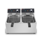 Friteuse électrique à poser professionnelle 8 + 8 Litres (230V) IDEAL - GOLDINOX