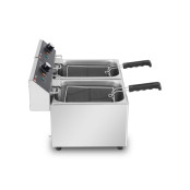 Friteuse électrique à poser professionnelle 8 + 8 Litres (230V) IDEAL - GOLDINOX