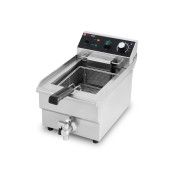 Friteuse électrique à poser professionnelle 10 Litres avec robinet de vidange (230V) IDEAL - GOLDINOX