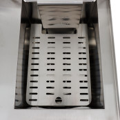 Friteuse électrique à poser professionnelle 10 + 10 Litres avec robinet de vidange (230V) IDEAL - GOLDINOX