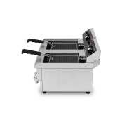 Friteuse électrique à poser professionnelle 10 + 10 Litres avec robinet de vidange (230V) IDEAL - GOLDINOX
