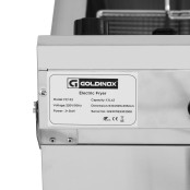Friteuse électrique à poser professionnelle 13 + 13 Litres avec robinet de vidange (230V) IDEAL - GOLDINOX