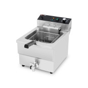 Friteuse électrique à poser professionnelle 16 Litres avec robinet de vidange (400V) IDEAL - GOLDINOX