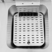 Friteuse électrique à poser professionnelle 16 + 16 Litres avec robinet de vidange (400V) IDEAL - GOLDINOX