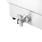 Friteuse électrique à poser professionnelle 16 + 16 Litres avec robinet de vidange (400V) IDEAL - GOLDINOX