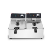 Friteuse électrique à poser professionnelle 6 + 6 Litres (230V) IDEAL - GOLDINOX