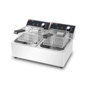 Friteuse électrique à poser professionnelle 6 + 6 Litres (230V) IDEAL - GOLDINOX