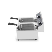 Friteuse électrique à poser professionnelle 6 + 6 Litres (230V) IDEAL - GOLDINOX
