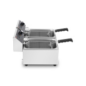 Friteuse électrique à poser professionnelle 6 + 6 Litres (230V) IDEAL - GOLDINOX