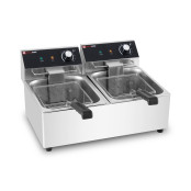 Friteuse électrique à poser professionnelle 6 + 6 Litres (230V) IDEAL - GOLDINOX