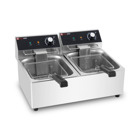 Friteuse électrique à poser professionnelle 6 + 6 Litres (230V) IDEAL - GOLDINOX